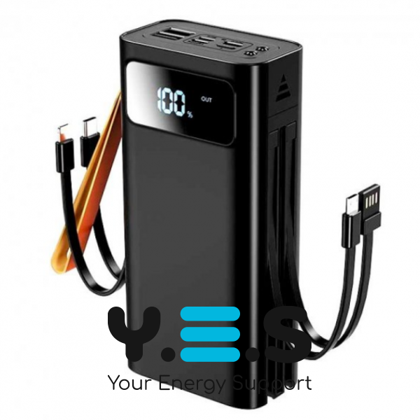 УМБ XO PR142 Power bank з кабелем 30000mAh ( 4 входи 5 виходи ) Чорний