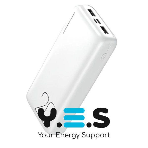 Повербанк XO PR183 (20000 mAh / Out: 2USB 5V/2.1A / In: Type-C, micro-USB 5V/2.1A ) з LED індикатором, білий