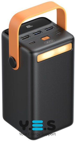 УМБ XO Power Bank 50000mAh PR168 LED Lamp QC&PD3.0 22.5W Black (101715)