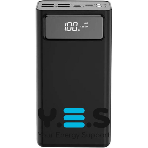 Додаткова батарея Power Bank з ліхтариком XO PR123 30000 mAh Black