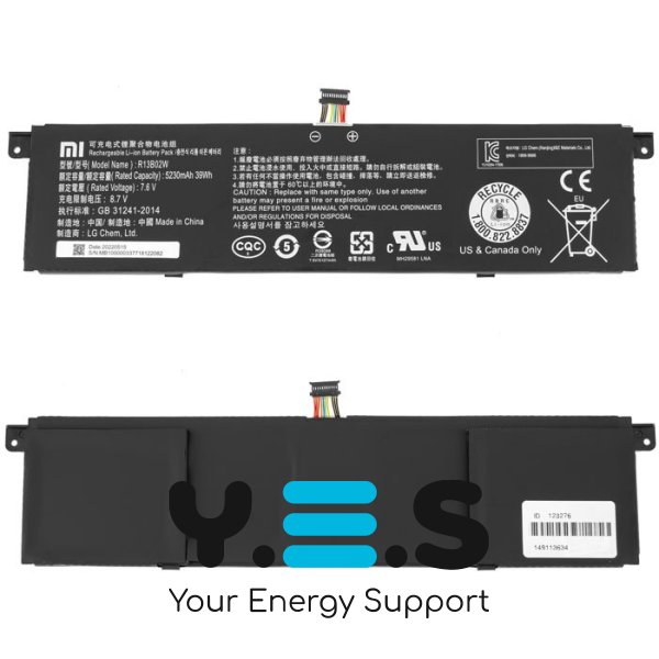 Original 5320mAh 7.6V R13B01W R13B02W батарея для Xiaomi Mi Air 13.3" Series Tablet PC 39WH