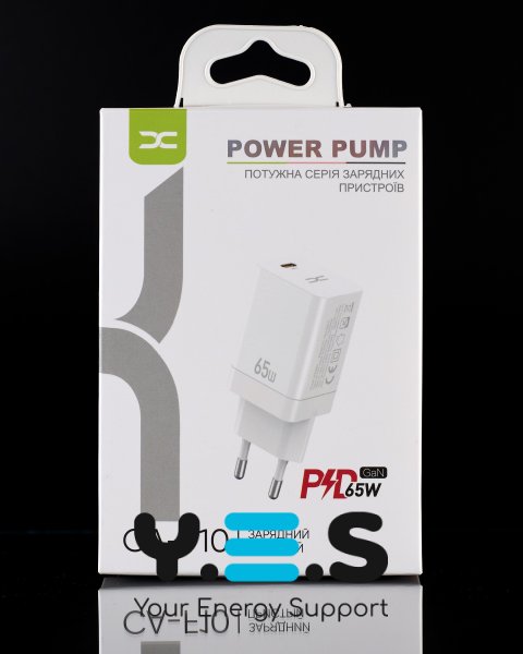 Мережевий зарядний пристрій DC PD/65W (CA-F10) білий