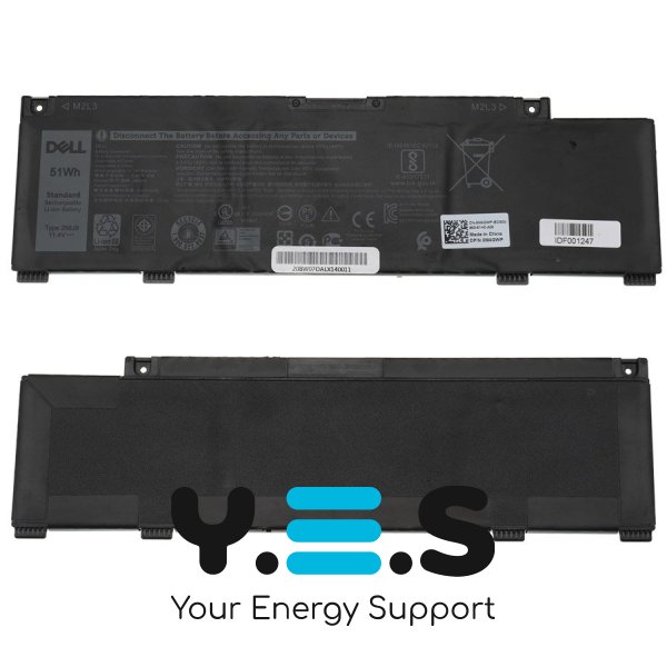 Original 4255mAh 51Wh 11.4V батарея 266J9 DELL G3 15 3590, G3 15 3500, G3 15 5500, Inspiron 14 5490 0M4GWP