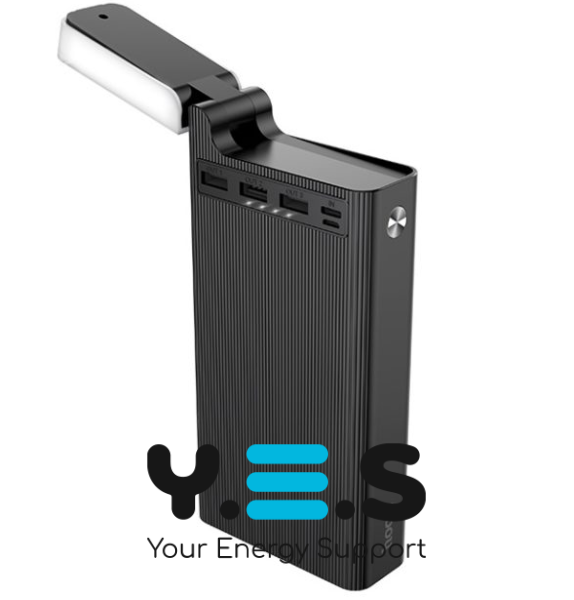 Power bank Hoco J62 30000 mAh з настольною лампою чорний