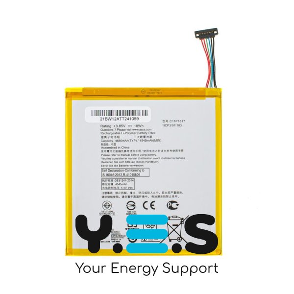 Original 4680mAh 18Wh 3.85V батарея C11P1517 для ASUS ZenPad 10 Z0130M, ZD300CNL, Z301ML 0B200-01580300