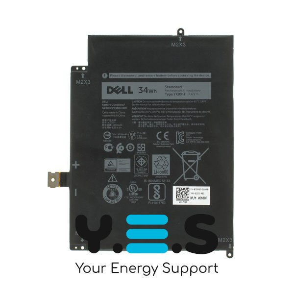 Original 4250mAh 34Wh 7.6V батарея YX0XH C668F WYCVV  для DELL Latitude 7285 2-in-1 Series Notebook YXOXH OWYCVV 0WYCVV 0C668F