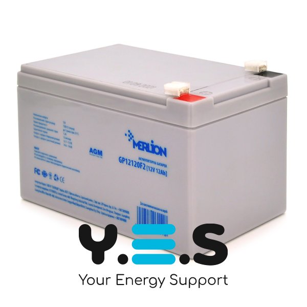 Акумуляторна батарея Merlion 12V 12AH (GP12120F2/06011) AGM