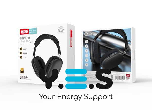 Накладна гарнітура Bluetooth XO BE25 чорний