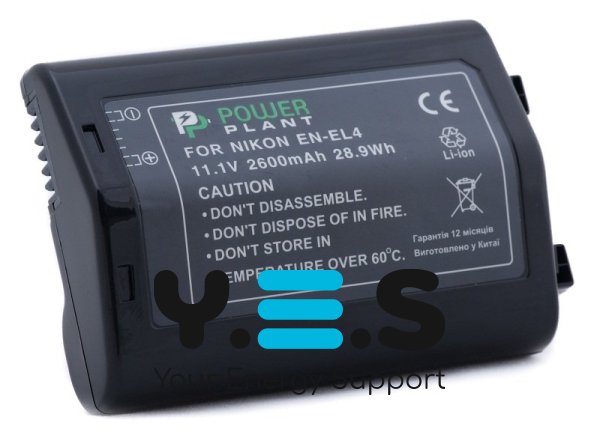 2600mAh PowerPlant батарея EN-EL4 для Nikon D2H D2Hs D2X D2Xs D3 D3S D3X F6