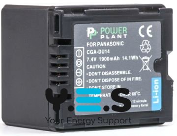1900mAh PowerPlant батарея CGA-DU14 для  Panasonic HITACHI  CGR-DU06E/1B DZ-BD10H DZ-BD70  DZ-BD70A NV-GS10 PV-GS120 SDR-H200 VDR-D150