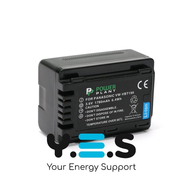 1780mAh PowerPlant батарея VW-VBT190 для Panasonic HC-V HC-VX HC-VXF HC-W HC-V HC-WX HC-VX