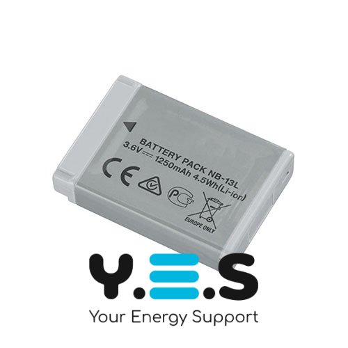 1250 мАг. Chako батарея NB-13L для Canon PowerShot G7 X.