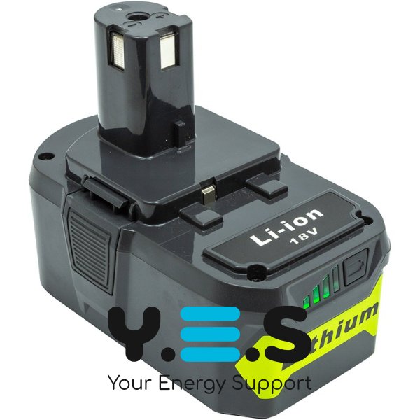 4.0Ah PowerPlant батарея P108 18V для  Ryobi  P106.  BPL18151.  130183001.  130183002.  130183040.  130183046.  130218034.  130218035.