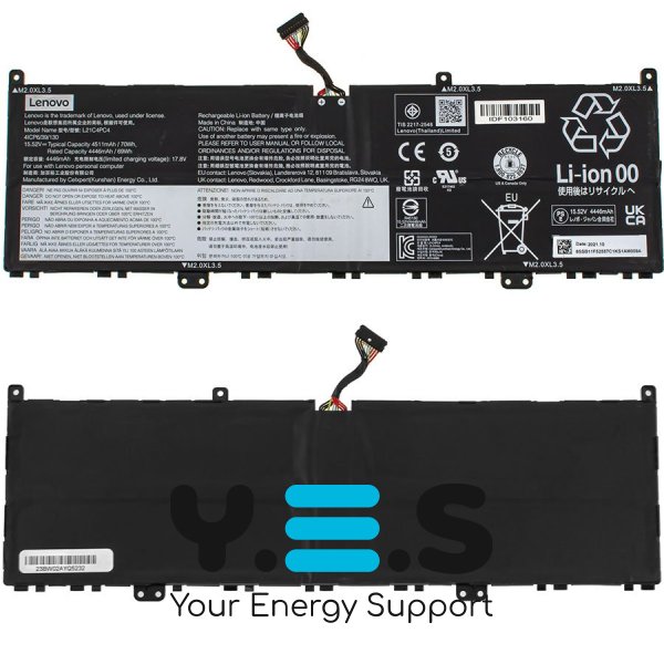 Original 4511mAh 70Wh батарея L21C4PC4 15.52V для LENOVO YogaPro14s 2022 Series 4ICP6/39/130