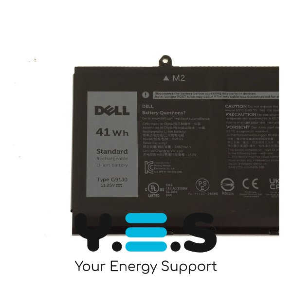 Original  3640mAh 41Wh 11.25V батарея G91J0 для DELL Vostro 3511, 3515; Inspiron 5418, 5515, 5518, 5415, 7415, Latitude 3420, 3520