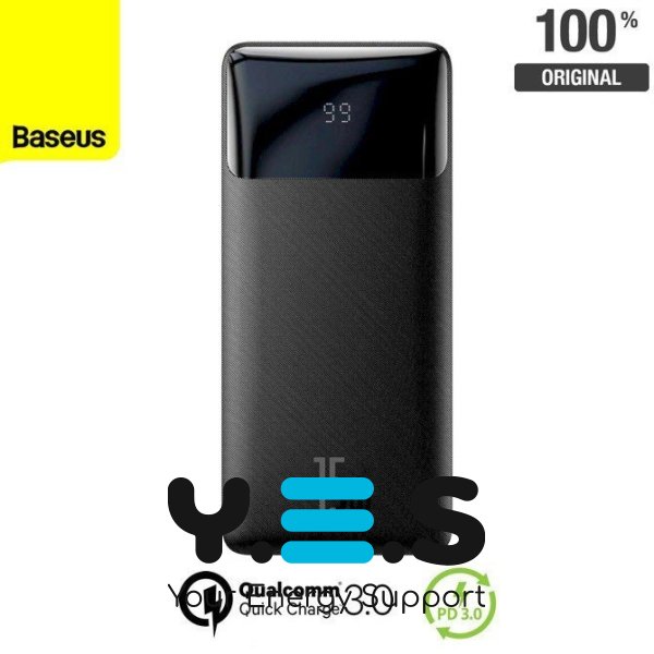 Оригінальний павербанк Baseus Power Bank Bipow Digital Display 15W 20000mAh Black (PPBD20, PPDML-J01)