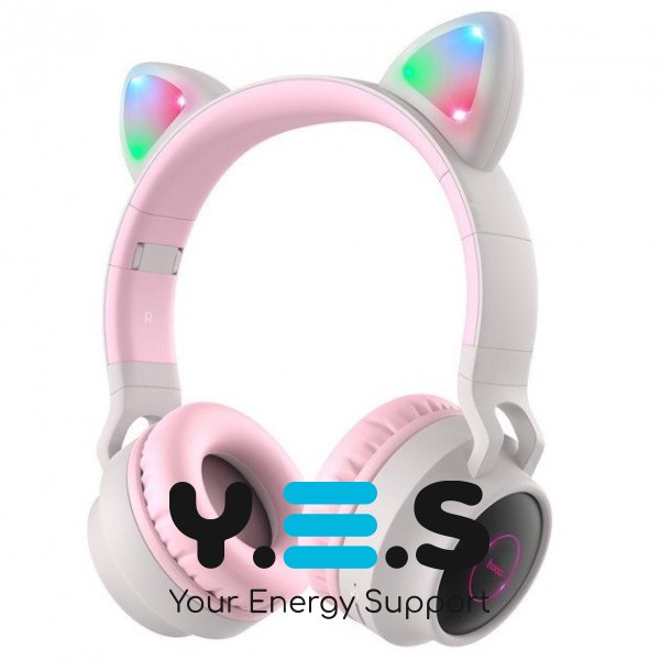 Навушники Hoco W27 Cat ear Bluetooth бездротові сірий (749521)