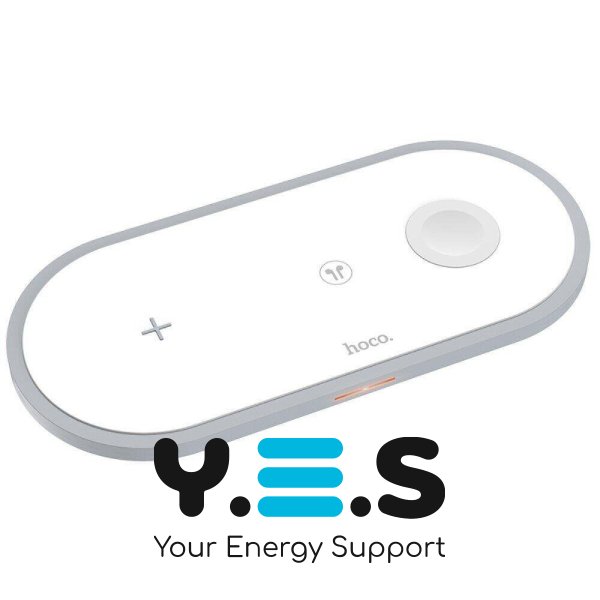 Бездротова зарядна станція Hoco CW24 3 in 1 Fast Charger White