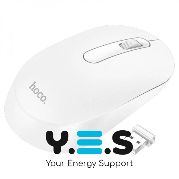 Миша комп'ютерна бездротова HOCO GM14 Platinum business біла