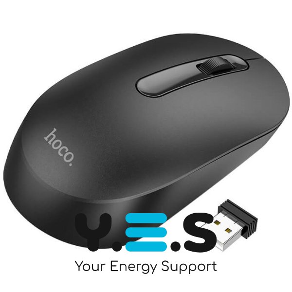 Миша комп'ютерна бездротова HOCO GM14 Platinum business чорна