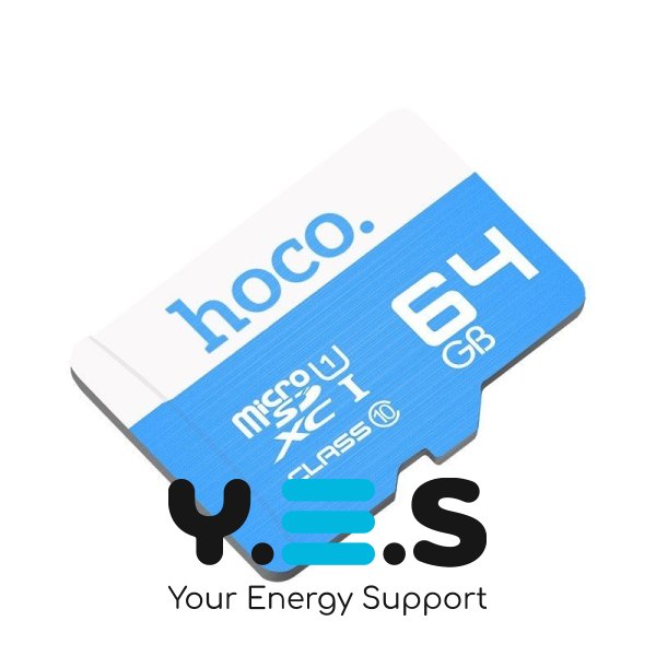 Карта пам'яті Hoco TF 64GB MicroSD (90Мб/с, швидкісна) - Блакитний