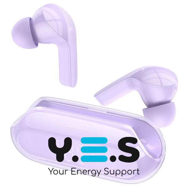 Бездротові навушники з активним шумозаглушенням Hoco EW39 Bright TWS фіолетові
