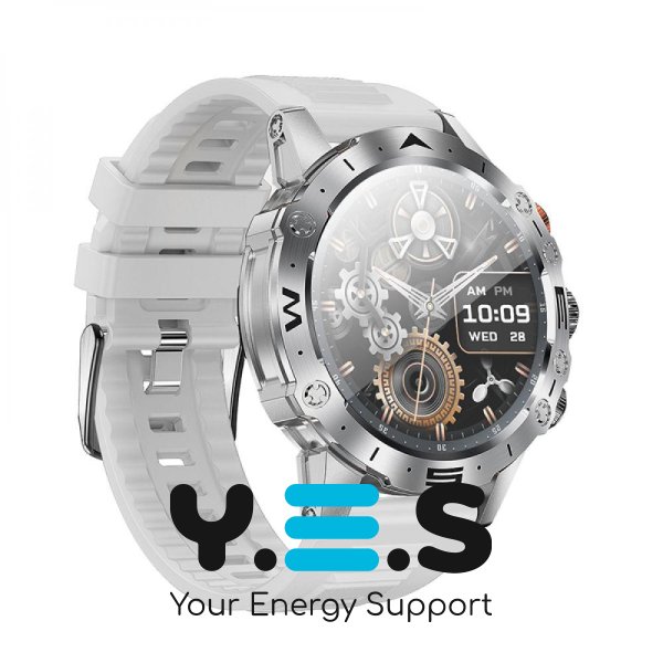 Смарт годинник сріблястий Hoco Y20 (Bluetooth, IP68, 1.53 дюймів, функція відповіді на дзвінок, сенсорний екран)