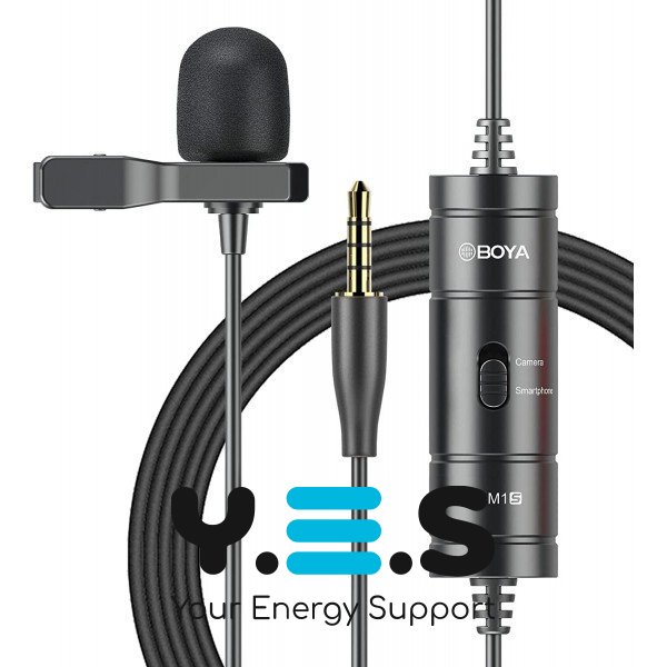 Універсальний петличний мікрофон для телефону камери 3.5мм 6м BOYA BY-M1S