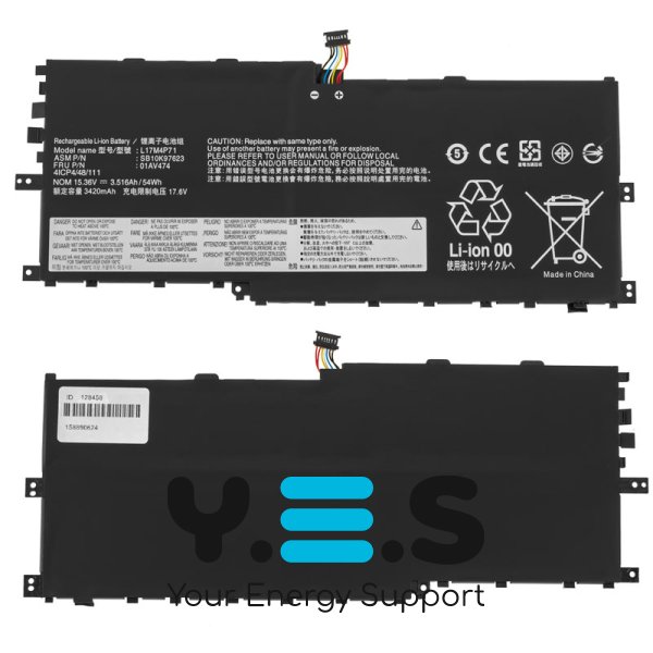 3516mAh 15.36V L17C4P71 L17M4P71 L17M4P73 01AV474 01AV475 01AV499 акумулятор для Lenovo ThinkPad X1 Yoga 2018/3rd Gen