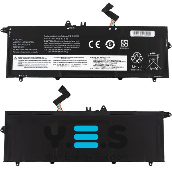 Акумулятор для ThinkPad T490s T495S T14S Series L18L3PD1 L18M3PD1 L18M3PD2 SB10K97652 11.55V 4650mAh