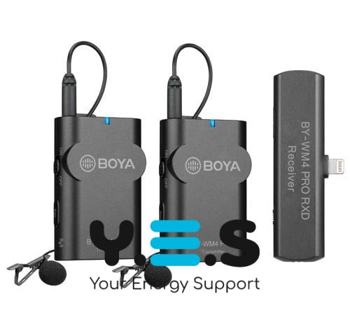 Бездротовий мікрофон для iPhone Boya BY-WM4 Pro-K4 оптимізована для роботи з пристроями Apple оснащеними Lightning роз'ємом.