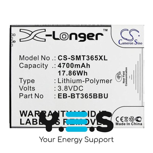 Батарея для планшета Samsung EB-BT365BBE (X-Longer CS-SMT365XL) 4700 mAh HPW-13814