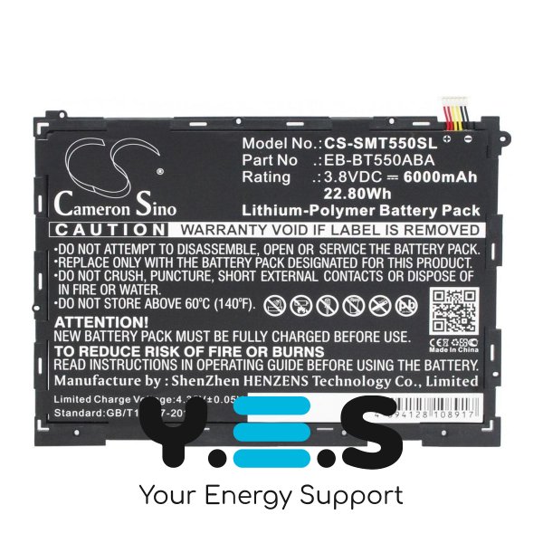 Батарея для планшета Samsung EB-BT550ABE (Cameron Sino CS-SMT550SL) 6000 mAh HPW-13818