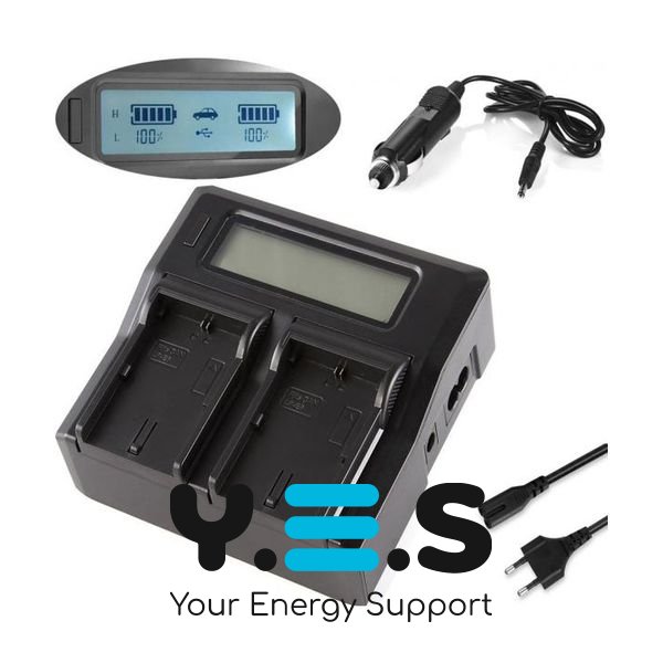 Інтелектуальний зарядний пристрій на 2 батареї (KingMa) для Canon LP-E6 LP-E6N HPW-13330