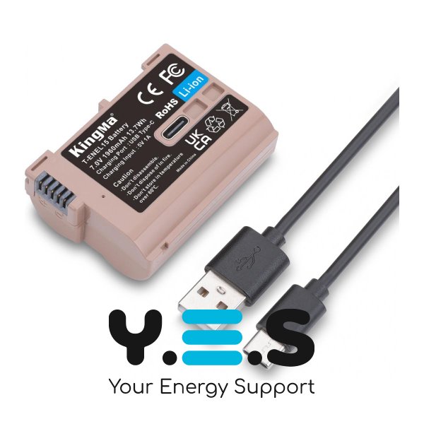 Батарея для фотоапарату Nikon EN-EL15 USB-C (KingMa) 1960 mAh HPW-14667