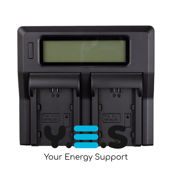 Інтелектуальний зарядний пристрій на 2 батареї (KingMa) для Fujifilm NP-W235 HPW-14456