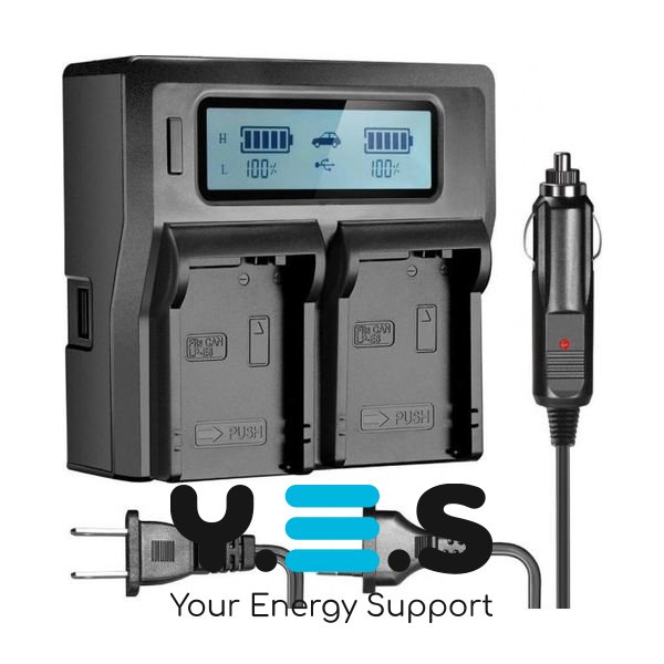 Інтелектуальний зарядний пристрій на 2 батареї (KingMa) для Canon LP-E8 HPW-13331