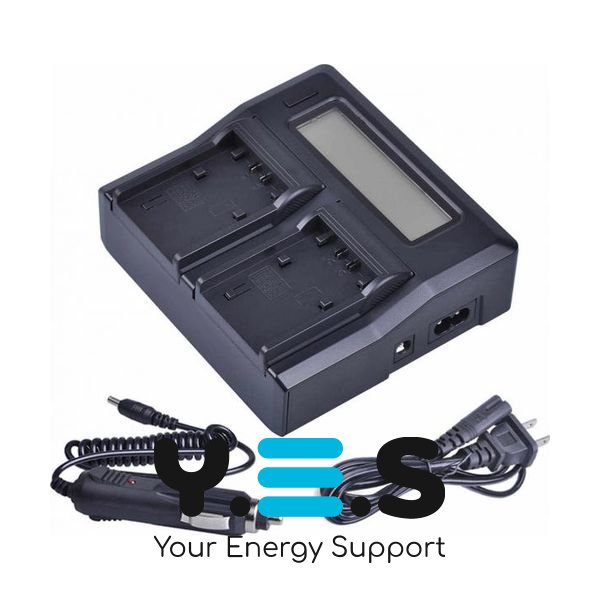 Інтелектуальний зарядний пристрій на 2 батареї (KingMa) для Panasonic CGA-DU07 CGA-DU14 CGA-DU21 HPW-13348
