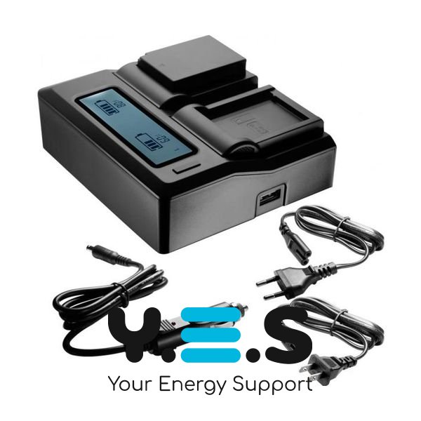 Інтелектуальний зарядний пристрій на 2 батареї (KingMa) для Canon LP-E10 HPW-13326