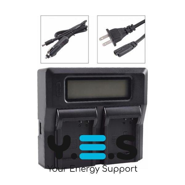 Інтелектуальний зарядний пристрій на 2 батареї (KingMa) для Panasonic DMW-BLG10 HPW-13353