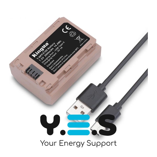 Батарея для фотоапарату Sony NP-FZ100 USB-C (KingMa) 2000 mAh HPW-14666