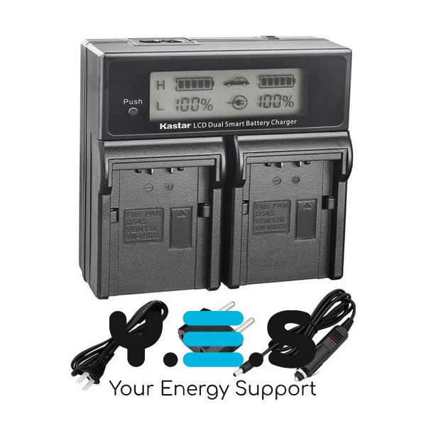 Інтелектуальний зарядний пристрій на 2 батареї (KingMa) для Panasonic VW-VBN130 VW-VBN260 VW-VBN390 HPW-13357