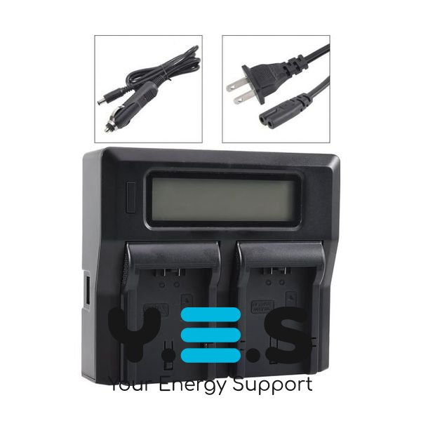 Інтелектуальний зарядний пристрій на 2 батареї (KingMa) для Panasonic CGR-S006 HPW-13350