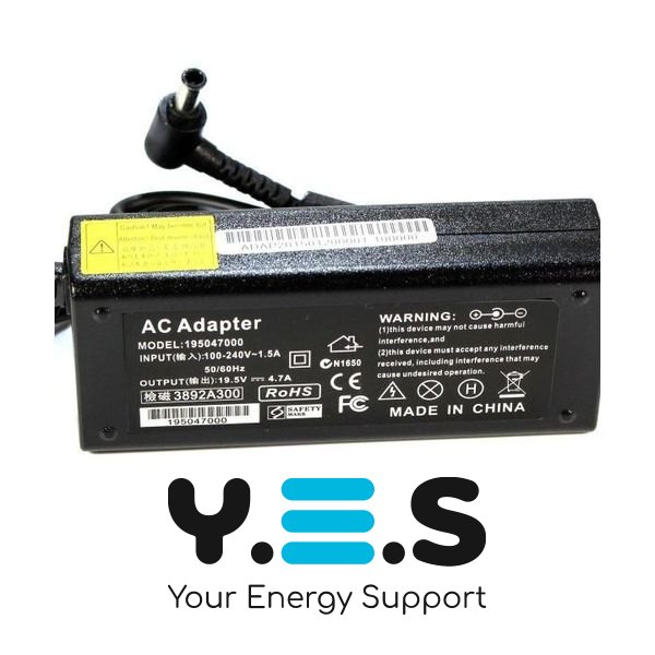 Зарядний пристрій для ноутбука Vaio 19.5V 4.7A (6.5*4.4 mm) VGP-AC19V HPW-10665