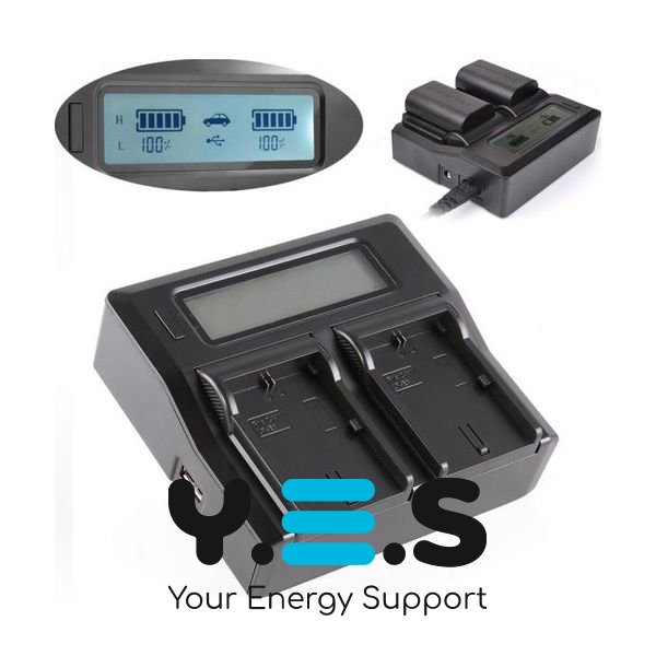 Інтелектуальний зарядний пристрій на 2 батареї (KingMa) для Canon NB-10L HPW-13333