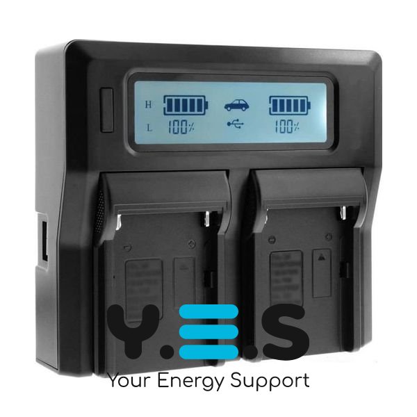 Інтелектуальний зарядний пристрій на 2 батареї (KingMa) для Fujifilm NP-W126 HPW-13334