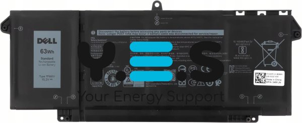 Батарея (оригінал) для: Dell Latitude 5320 7320 7420 7520 7FMXV 15.2V 3941mAh (63Wh)