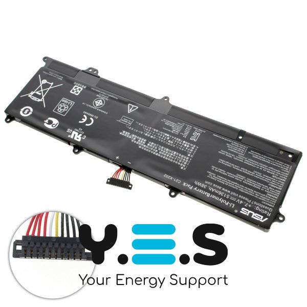 Батарея (оригінал) для ASUS S200E, X202E, X201E, Q200E series C21-X202 7.4V 5136mAh 38Wh