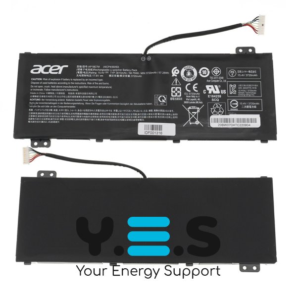 Батарея (оригінал) для ACER Aspire: A715-74G, AN515-54, CN517-71, PT315-51, PT317-53 series AP18E7M 15.4V 3815mAh 58.75Wh
