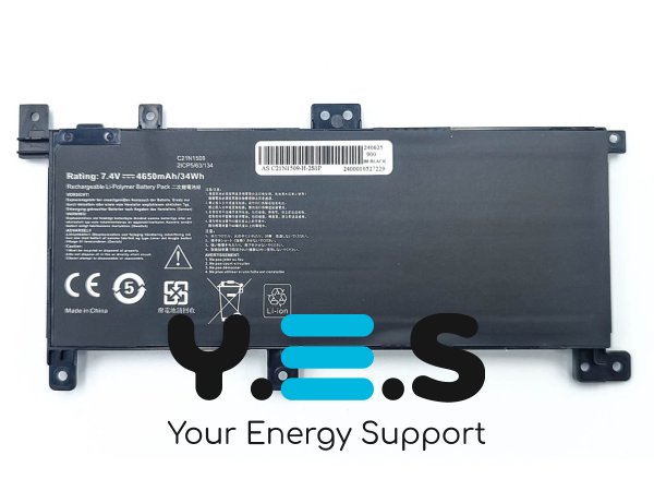 Батарея для ASUS X556UA, X556UB, X556UF, X556UJ C21N1509 7.6V 4650mAh 34Wh
